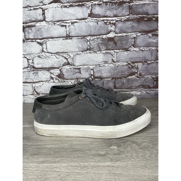 Goodman Brand Edge Charcoal Suede Casual Lace Low Top Sneakers Men Sz 42EU/9M US - Picture 3 of 16